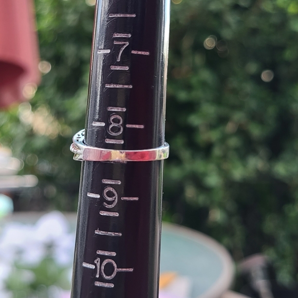 Vintage .5ct Round Cut Peridot Silver Scroll Size 8.5 Ring - Picture 6 of 8